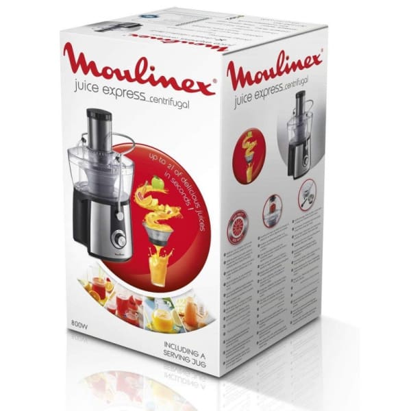 Centrifugeuse MOULINEX Juice Express 800W - Noir & Inox (JU550D10) Centrifugeuse MOULINEX Juice Express 800W - Noir & Inox (JU550D10)